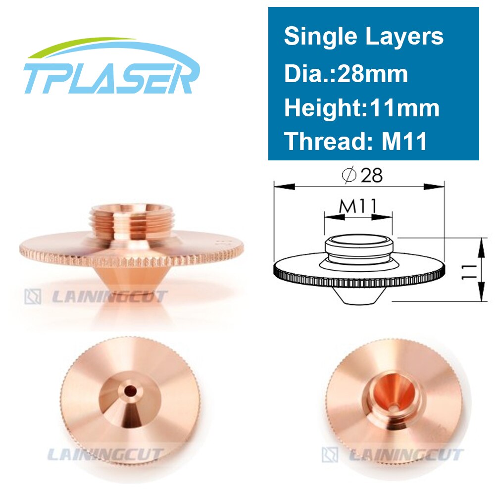 Precitec 1064nm ̹  Ŀ       ̾ D28 H11 / 15  0.8 - 4.0HD/Laser Bulge Nozzle Single Layer D28 H11/15 Caliber 0.8 - 4.0HD for Pr